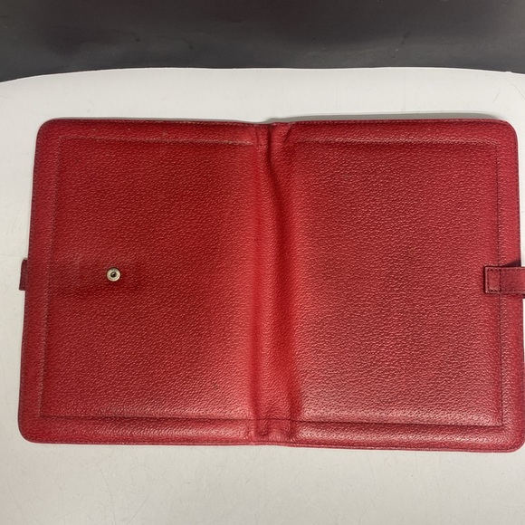 Franklin Covey Red Pebbled Leather Binder Planner - Picture 15 of 17